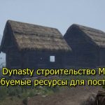 Medieval Dynasty строительство Мастерской и требуемые ресурсы для постройки